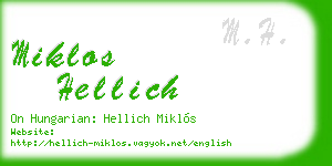 miklos hellich business card